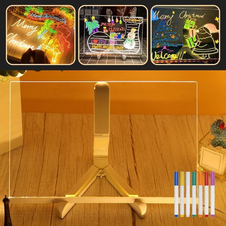 3D Acrylic Writing Board with Pen & Light