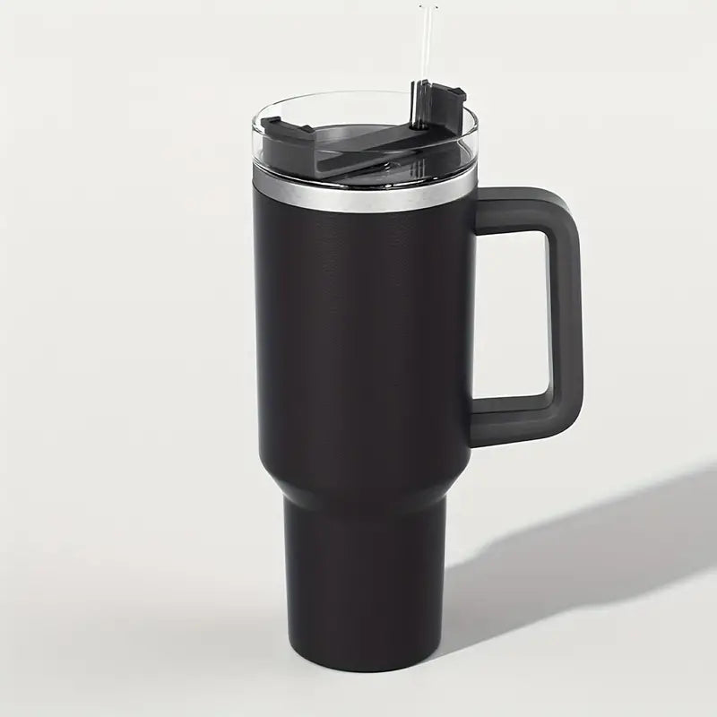 Stainless Steel Tumbler with Straw – Matte Finish & Insulated 1.2L
