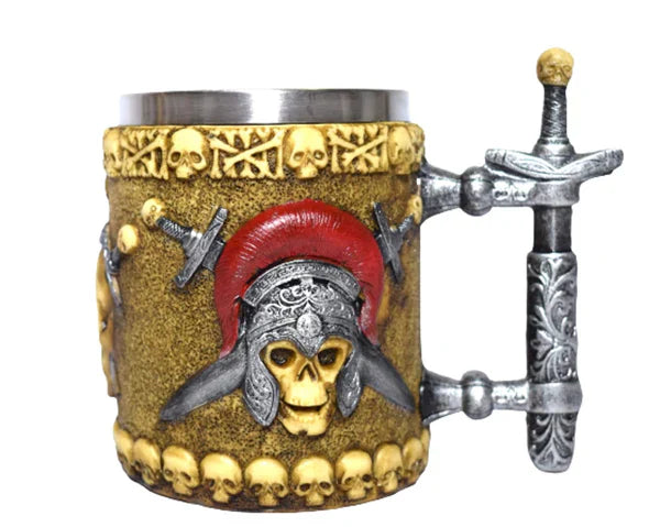 3D Pirates Skull Bone Stainless Steel Coffee (400 ml) Stainless Steel Coffee Mug (400 ml)