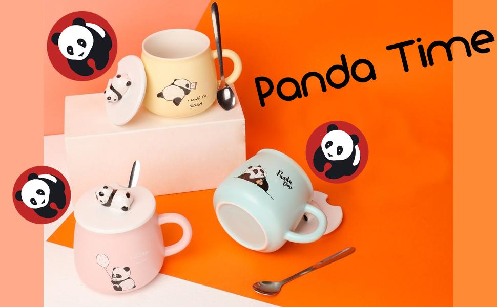 Cute Panda Mug with Lid Panda Mug 400ml
