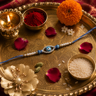 Rakhi for Brother | Premium Crystal & Pearl Rakhi