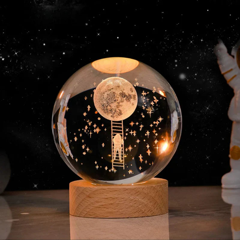 3D Crystal Enchant Your Space with the Radiance of the Crystal Ball Lamp