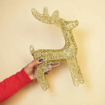 Golden Reindeer LED Light Decoration