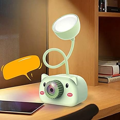Cute Cartoon LED Reading Light Pen Holder