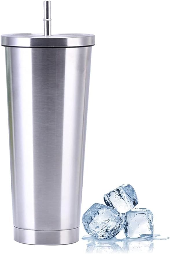 Stainless Steel Straw Tumbler β 470ml / 520ml | Insulated & Sleek Design π₯€β¨