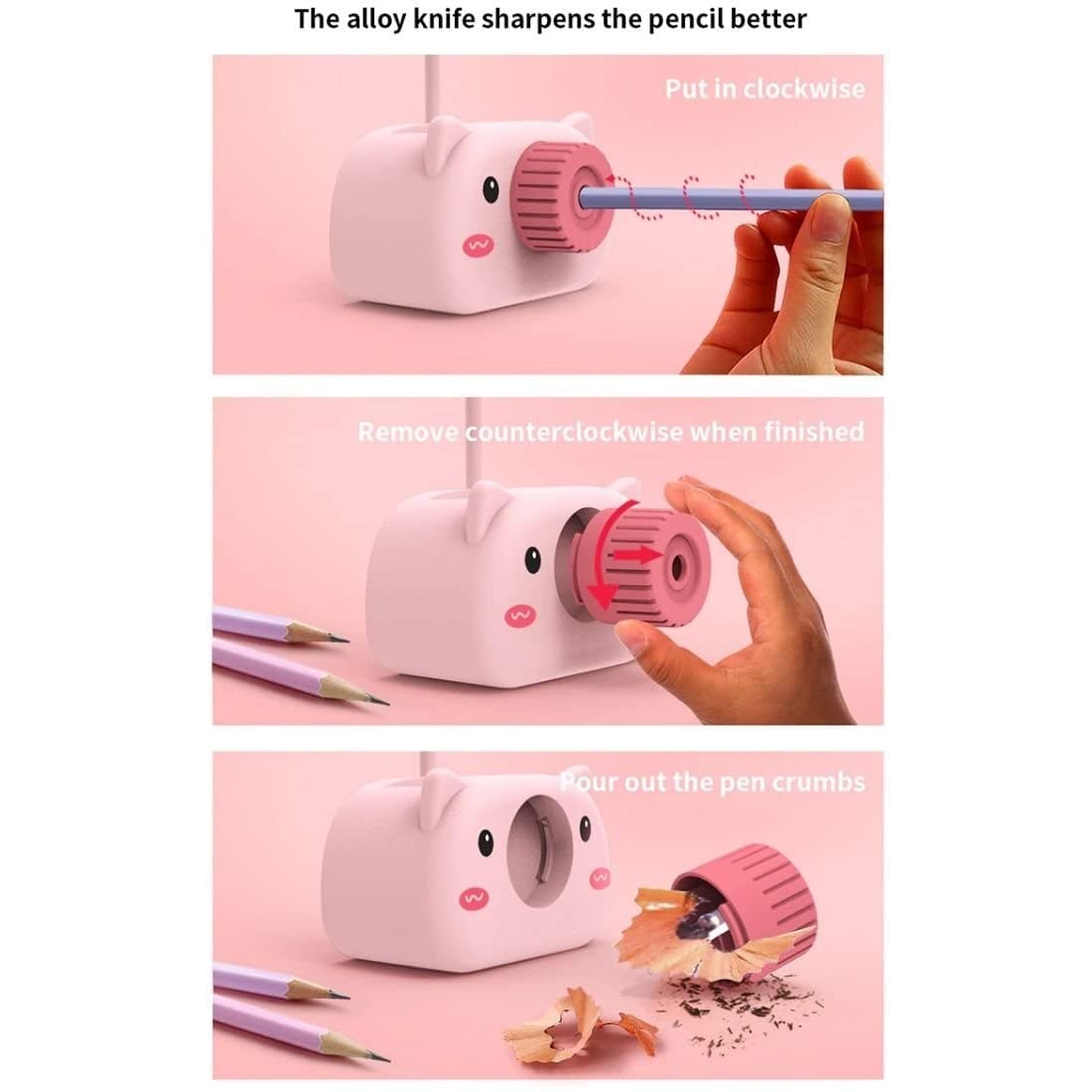 Cute Cartoon LED Reading Light Pen Holder
