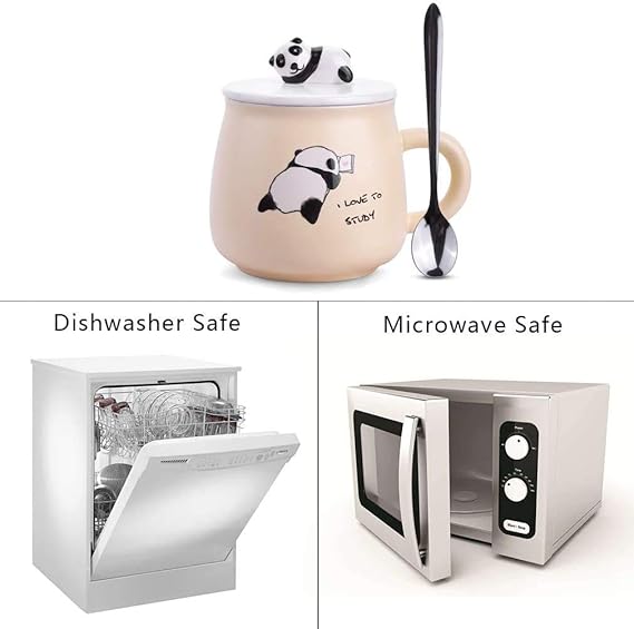 Cute Panda Mug with Lid Panda Mug 400ml