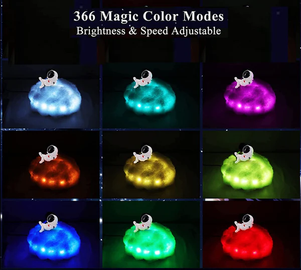 Cloud Astronaut Light Fluffy Lamp 3D Light Cloud (12 Colours & 366 Modes)