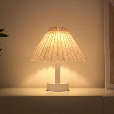 Pleated LED Table Lamp | 3 Light Modes