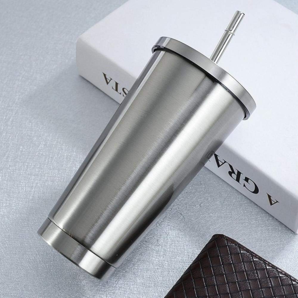 Stainless Steel Straw Tumbler β 470ml / 520ml | Insulated & Sleek Design π₯€β¨