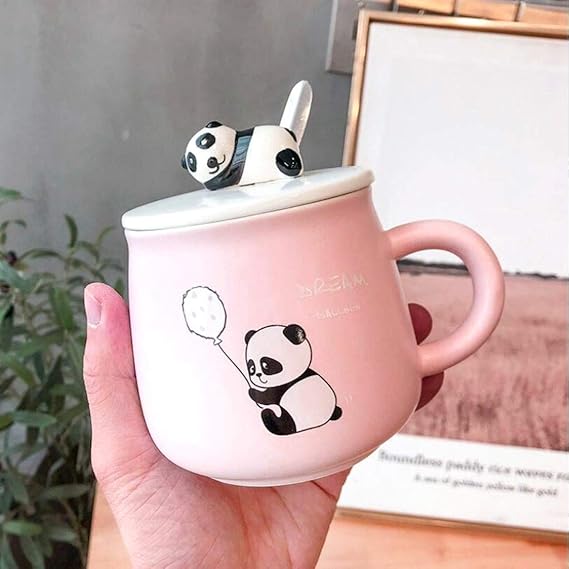 Cute Panda Mug with Lid Panda Mug 400ml