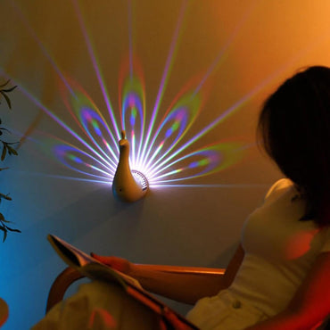 Peacock LED Wall Projector Lamp