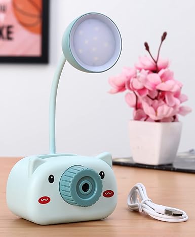 Cute Cartoon LED Reading Light Pen Holder