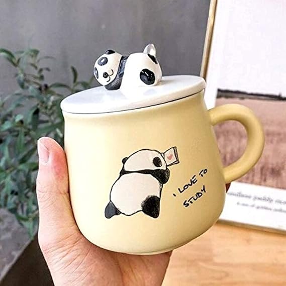 Cute Panda Mug with Lid Panda Mug 400ml