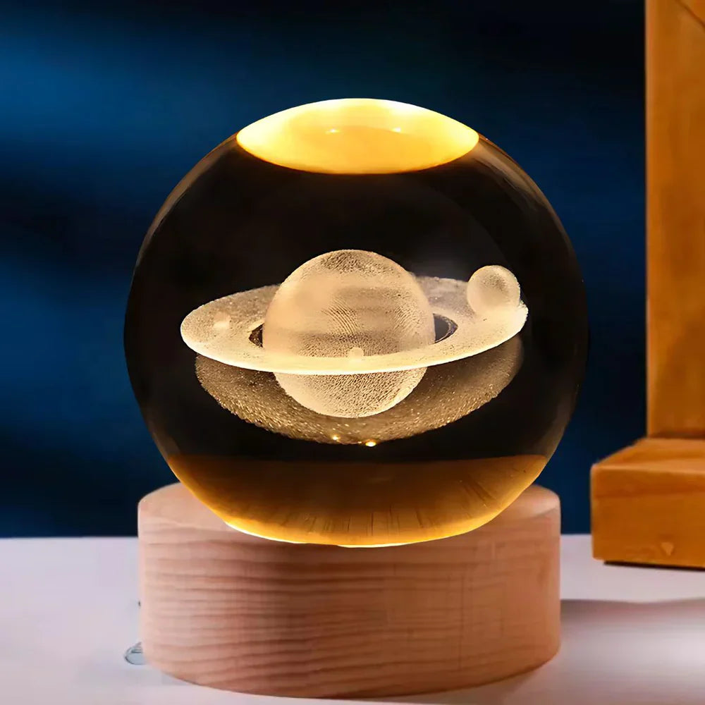 3D Crystal Enchant Your Space with the Radiance of the Crystal Ball Lamp