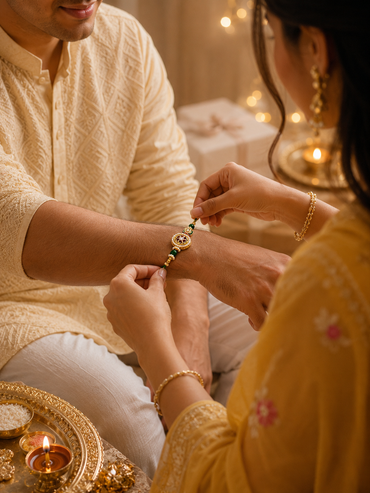 Rakhi for Brother | Premium Designer Rakhi with Elegant Bracelet