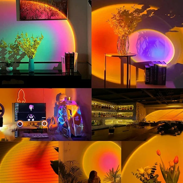 Sunset Lamp Projection Night Light lamp Light With Remote