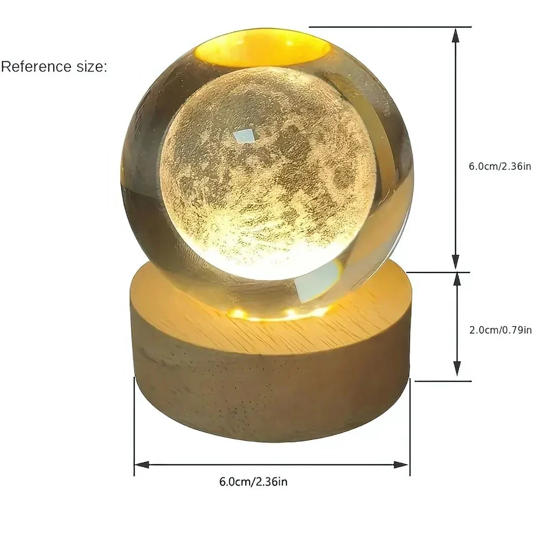 3D Crystal Enchant Your Space with the Radiance of the Crystal Ball Lamp