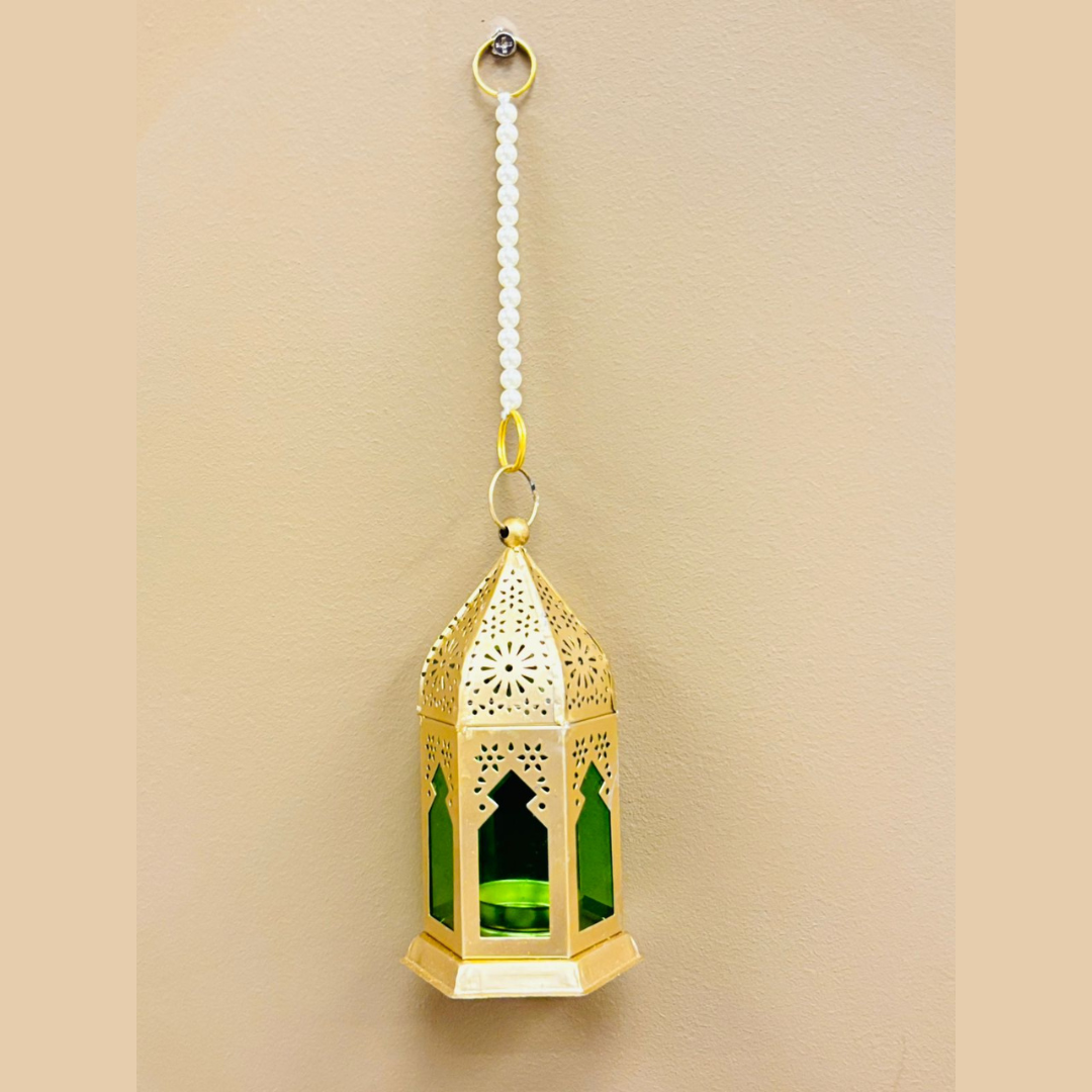 Moroccan-Style Hanging Lanterns Set of 4