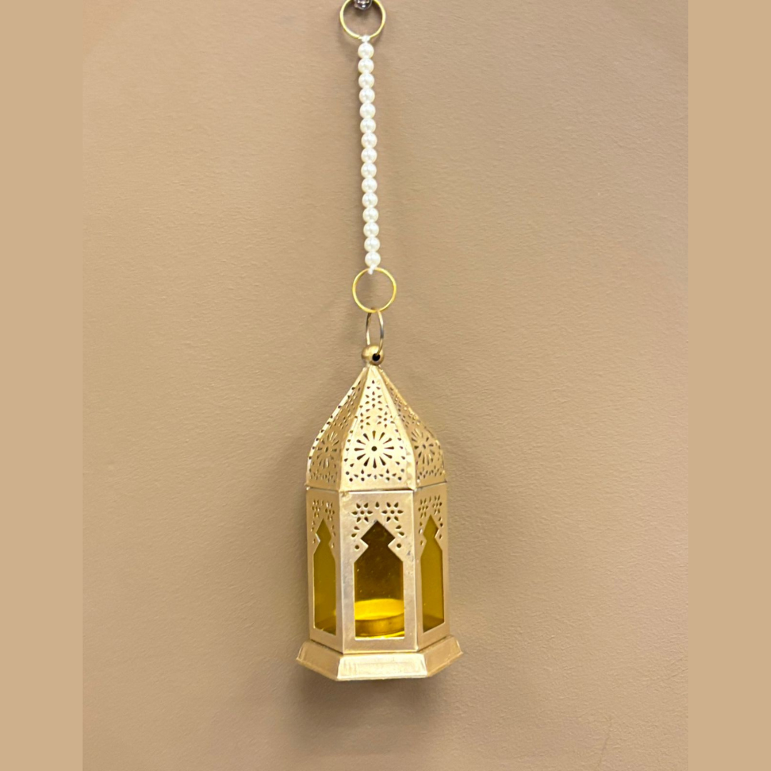 Moroccan-Style Hanging Lanterns Set of 4