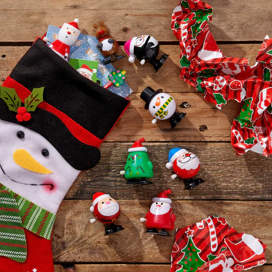 Cute Twistable Spring Santa & Snowman Set ( SET OF 6)