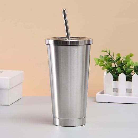 Stainless Steel Straw Tumbler β 470ml / 520ml | Insulated & Sleek Design π₯€β¨