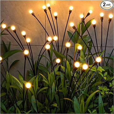 Solar Powered Firefly Lights Outdoor Solar Firefly Garden Light Waterproof Decorative Solar Lights for Pathway Decoration Warm