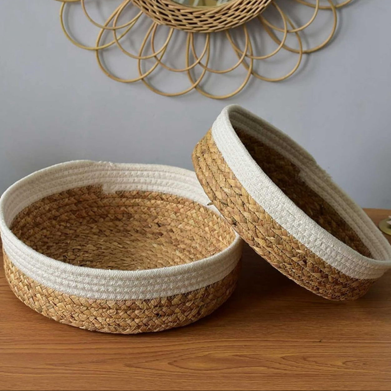 Handwoven Natural Jute Multipurpose Basket