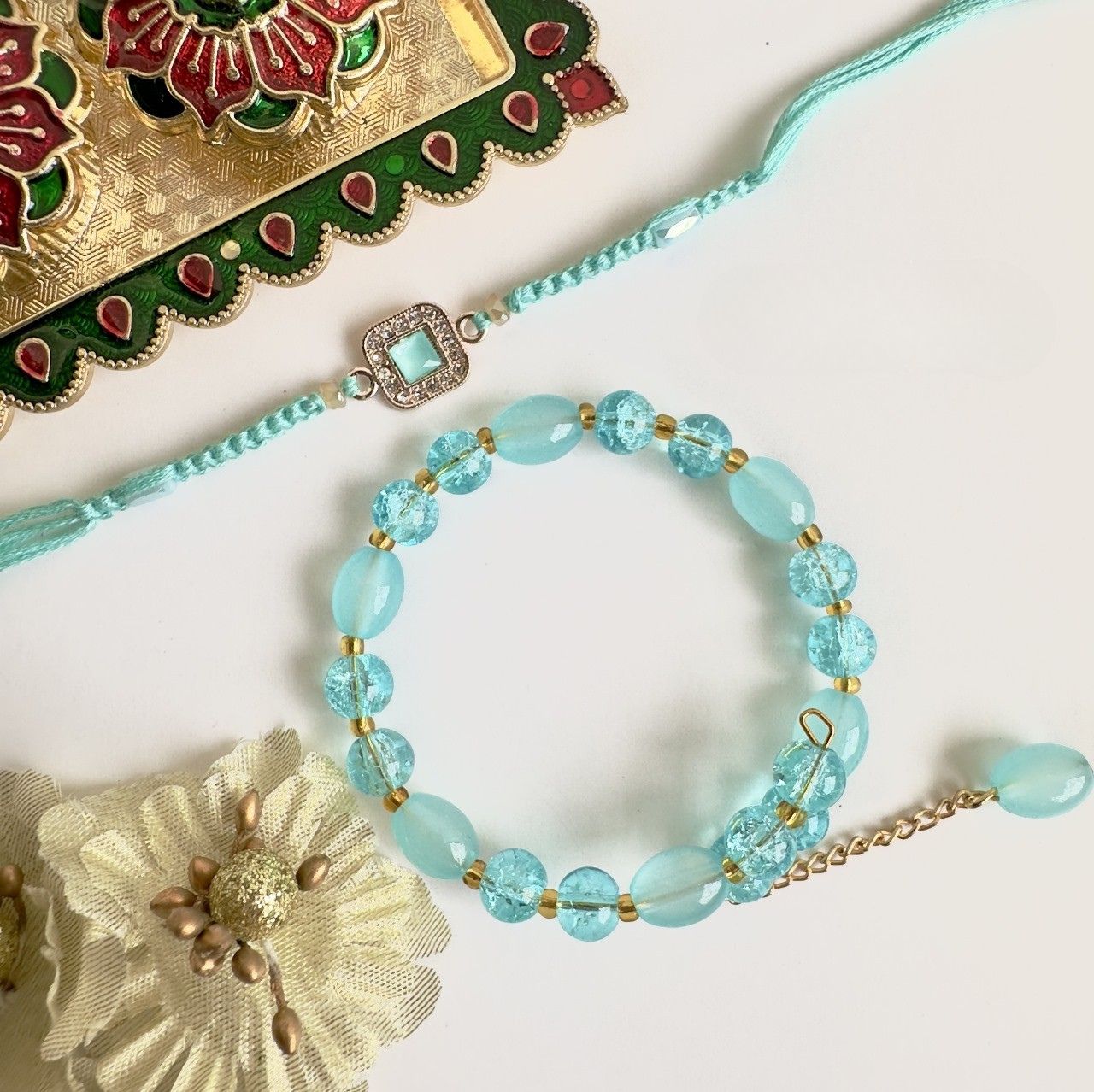 Beaded Bliss Rakhi β Crafted With Care