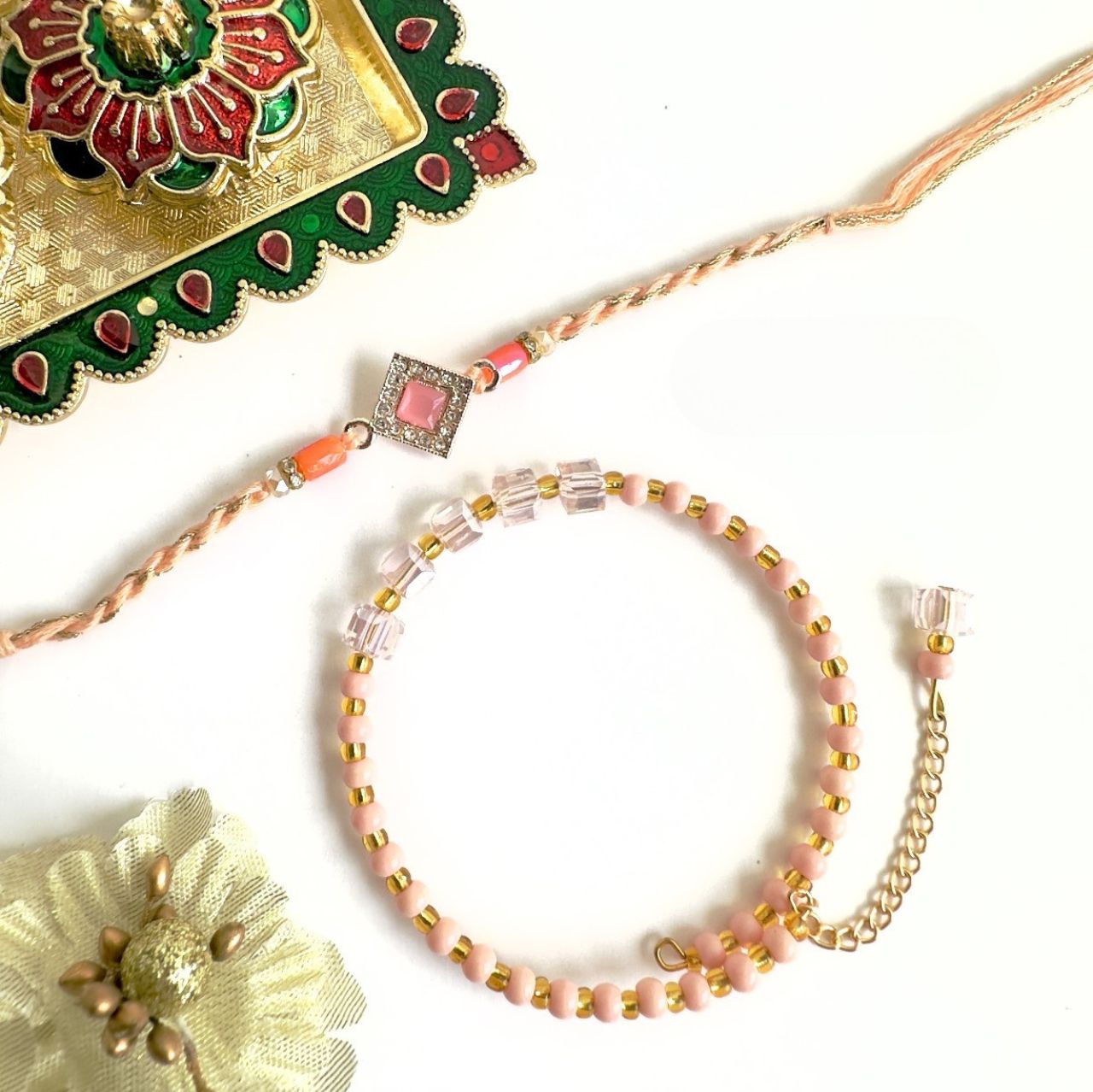 Beaded Bliss Rakhi β Crafted With Care