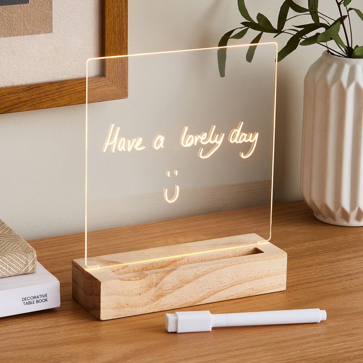 Luminious 3D Acrylic Writing DIY Board