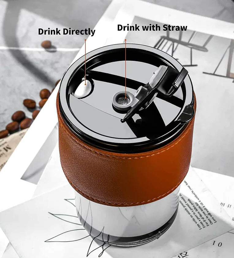 Personalized Leather glass tumbler
