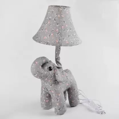 Elephant Table Lamp with Soft Toy for Living Room Table Lamp (54 cm, Grey)