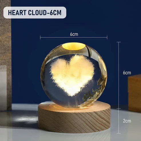 3D Crystal Enchant Your Space with the Radiance of the Crystal Ball Lamp