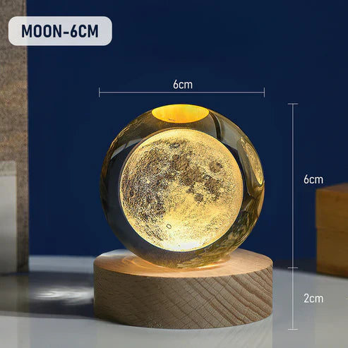 3D Crystal Enchant Your Space with the Radiance of the Crystal Ball Lamp
