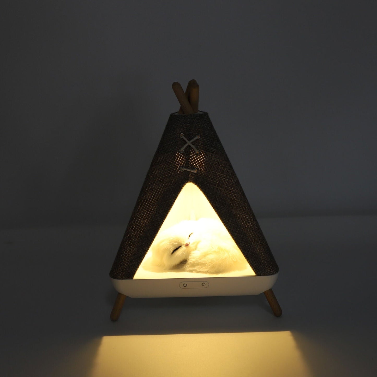 Cute Cat House in Tent Shape Lamp Night Light with Wireless Bluetooth Speaker for Bedroom, Home, office, Party, Room décor, Valentine, Birthday Gifts etc.