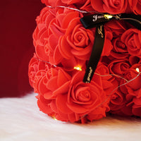 Rose Teddy Bear – Romantic Artificial Flower Bear Gift for Love & Special Moments