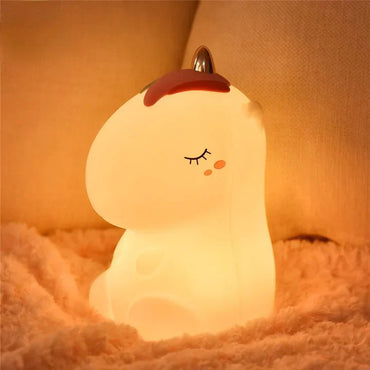 Unicorn Touch Rechargeable Colour Changing Silicone Lamp (Pink)