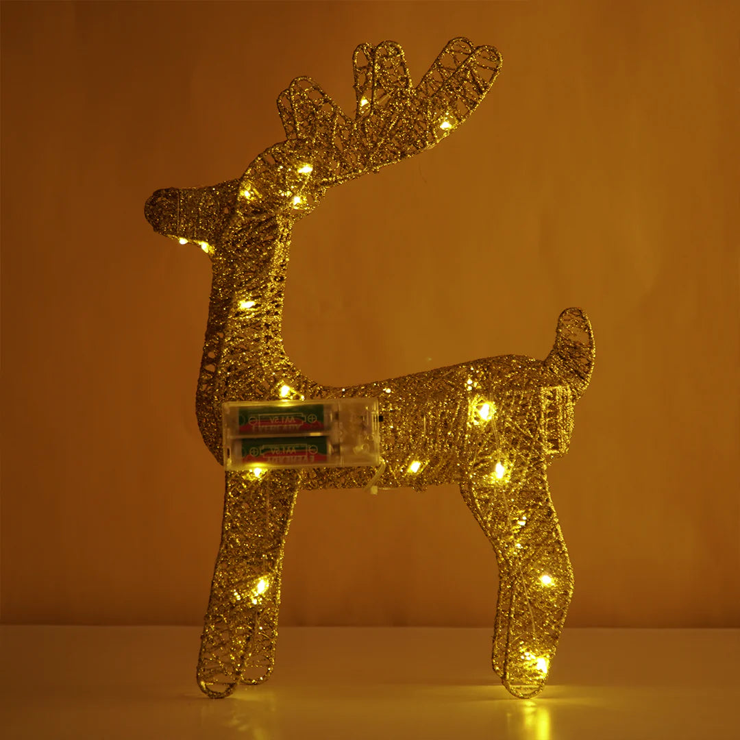 Golden Reindeer LED Light Decoration