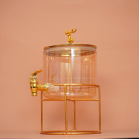 Reindeer Crown Glass Beverage Dispenser