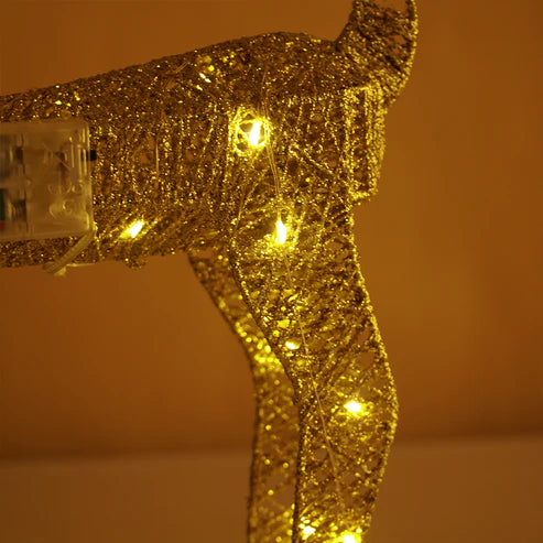 Golden Reindeer LED Light Decoration