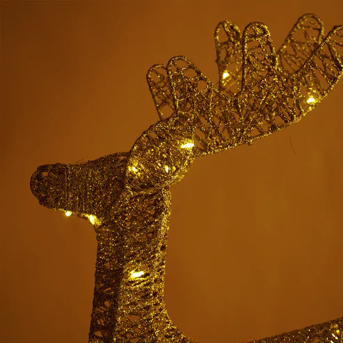 Golden Reindeer LED Light Decoration