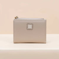 Small Classic Bi-Fold Women’s Wallet – Slim Purse with 4 Card Slots, Coin Zipper Pocket, Long Bill