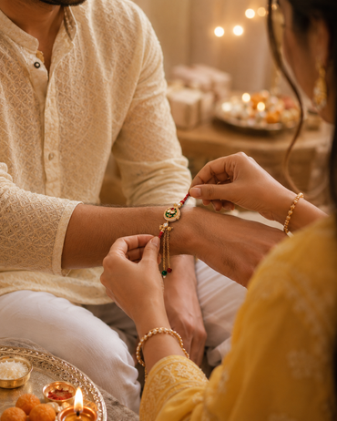 Rakhi for Brother | Premium Designer Rakhi with Elegant Bracelet Watch