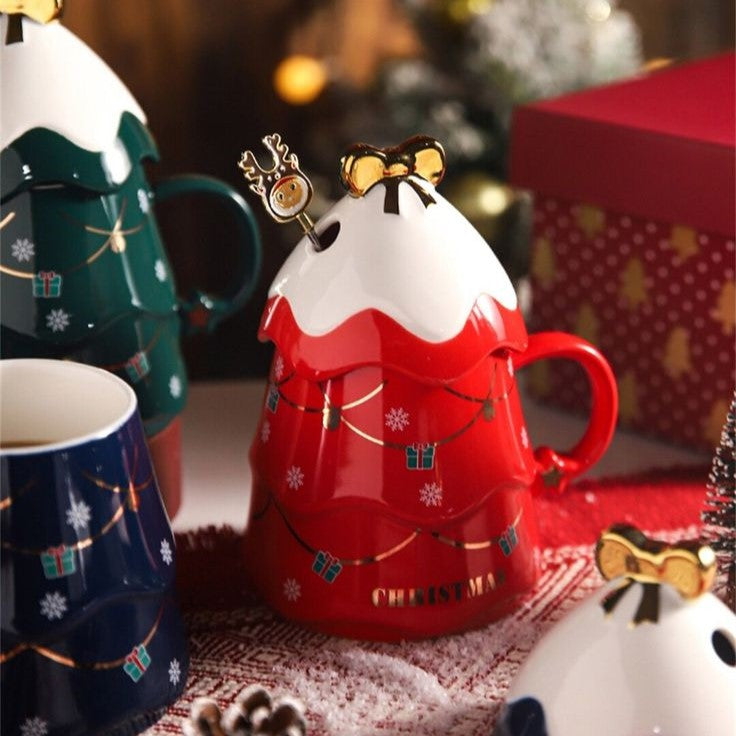 Christmas Coffee Bow Mug