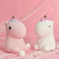 Unicorn Touch Rechargeable Colour Changing Silicone Lamp (Pink)