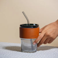 Personalized Leather glass tumbler