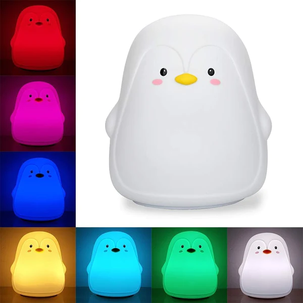 Cute Penguin Silicone Touch Lamp