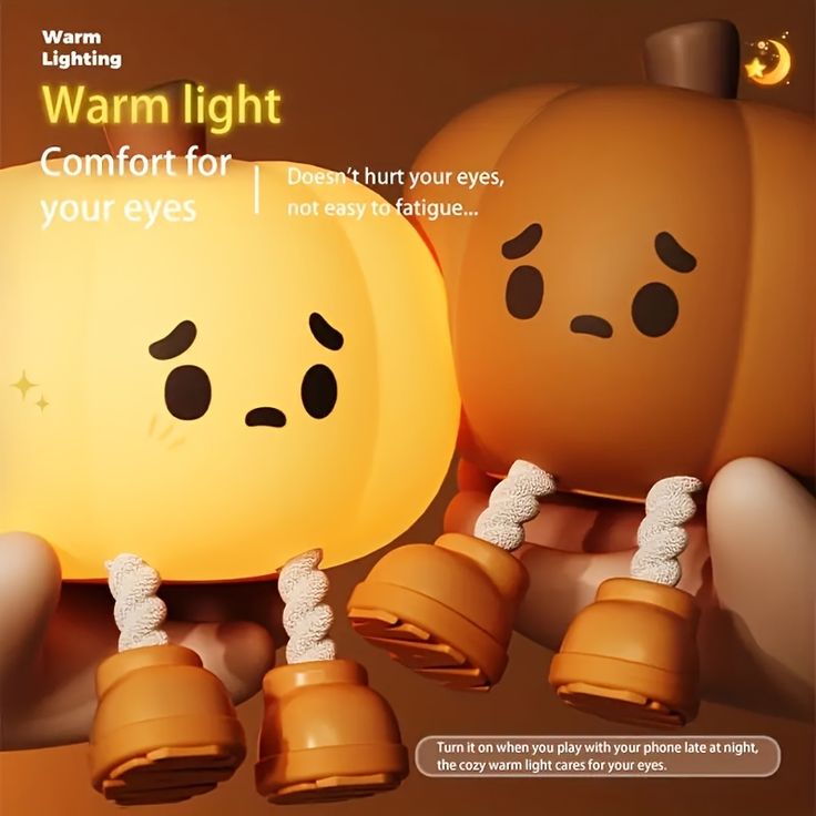 Pumpkin Night Lamp 3 Level Dimmable LED Nightlight