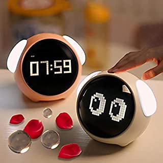 Emoji Alarm Clock Night Light Lamp Dual Alarm Setting, Adjustable Brightness Digital Clock